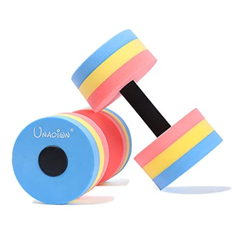 UNAOIWN Water Dumbbells Water Aerobics for Pool Fitness Exercise Lightweight Resistance Aquatic Dumbbell Pool Barbells for Swimming