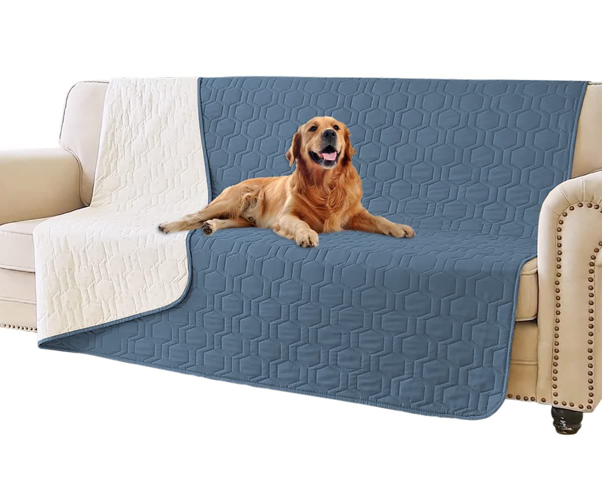 Tcksstex Waterproof and Non-Slip Dog Bed Cover and Pet Blanket Sofa Pet Bed Mat ,car Incontinence Mattress Protectors Furniture Couch Cover for Most Cats Dogs, Pets(52x82- Navy Blue)