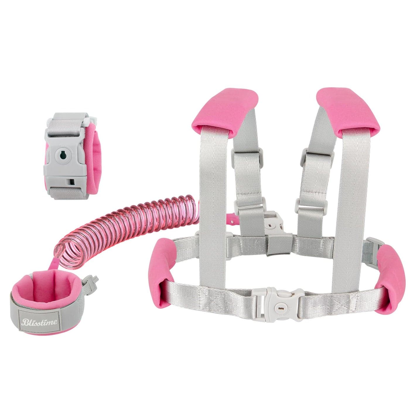Blisstime 2 in 1 Toddler Leash Anti Lost Wrist Link for Toddlers Toddler Harness Baby Leash Leash for Toddlers Wrist Leashes Child Leashes for Toddlers Not Easy to Open Without Key