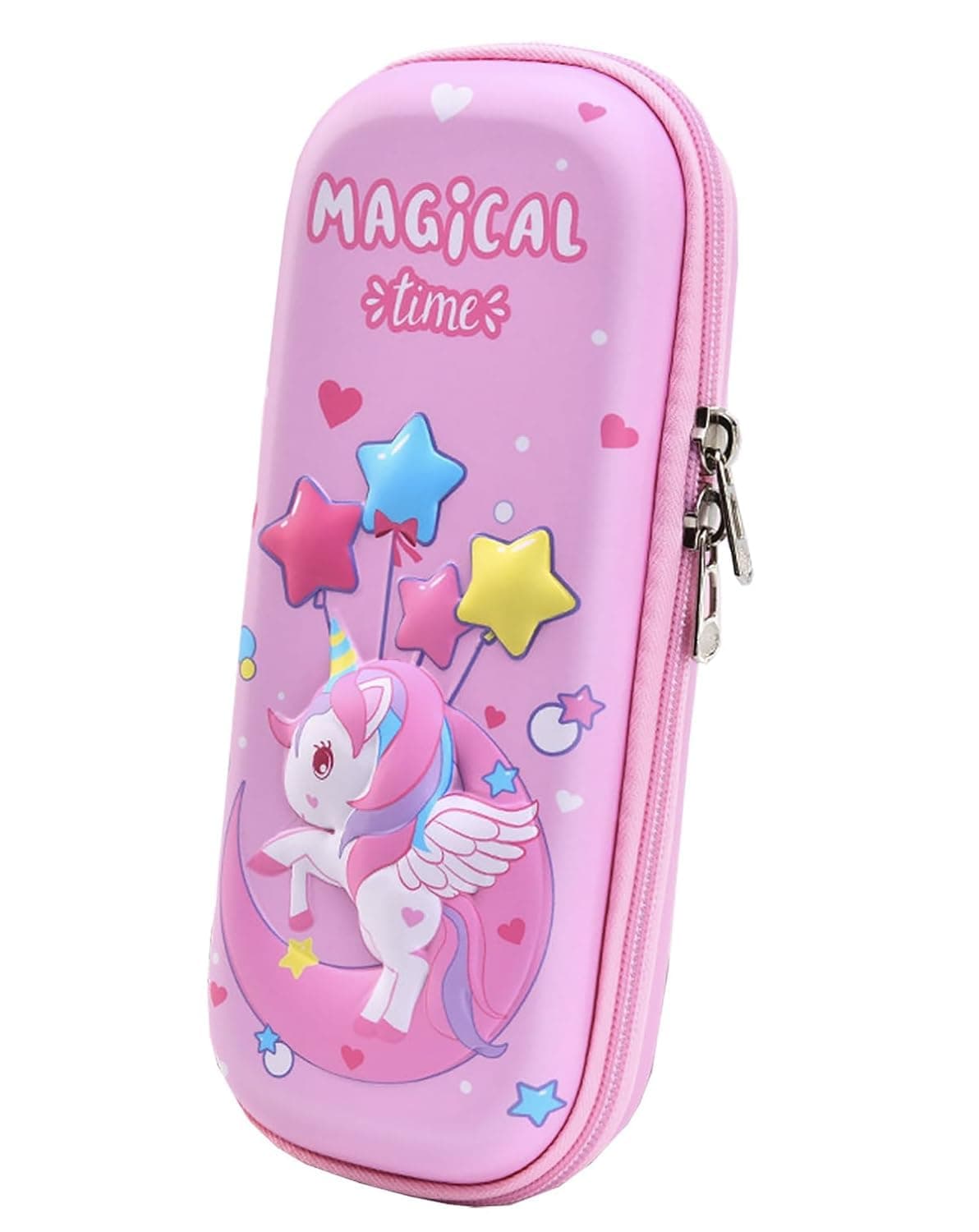 DEOXY 3D Unicorn Pencil Case Stationery Box, Cosmetic Zip Pouch Bag for Girls Unicorn Art EVA Pencil Box-CK11UN