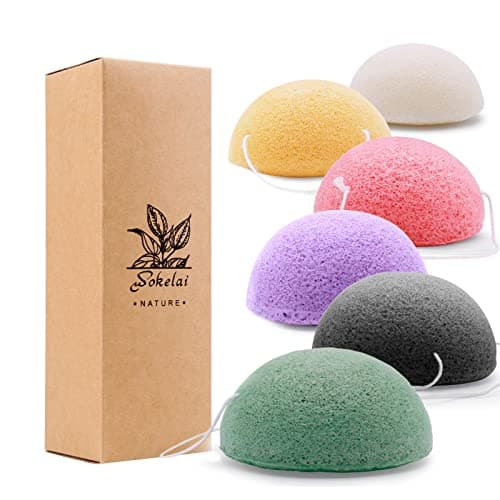 Konjac Facial Sponges for Cleansing Exfoliating - Konjac Face Sponge for Washing Face Body, Natural Cleaning Puff Buff Scrubber for Shower Bath SPA for Babys Men Women
