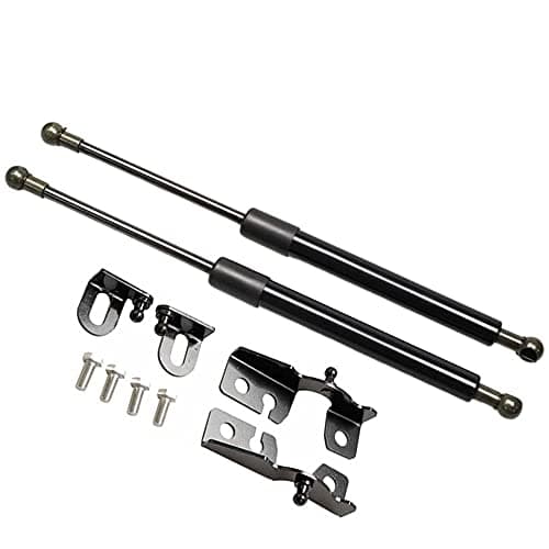 TSUBASA Lift Supports for Mazda MX-5 ND MX5 Miata Roadster 2015-2023 Front Bonnet Hood Modify Carbon Fiber Gas Charged Shock Dampers Spring Struts Bar (2 PCS) (Normal Black)
