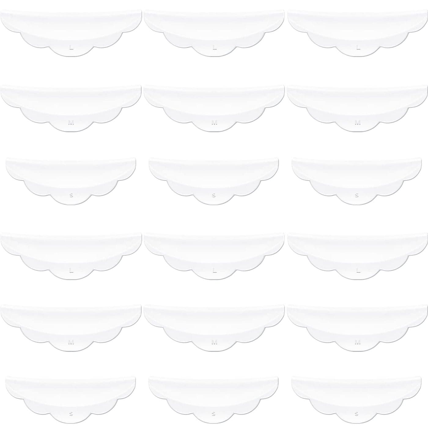 Hicarer 48 Pieces Lash Lift Rods Silicone Eyelash Pads Raise Eyelashes Perming Curler Rods Small Medium Large Silicone Lash Lift Shields for Eye Supplies Makeup ToolWhite