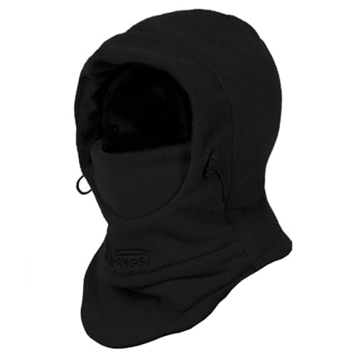 TRIWONDER Kids Winter Hats Balaclava Ski Mask for Boys Girls Toddlers Windproof Adjustable Cold Weather Face Mask Neck Warmer (Black)