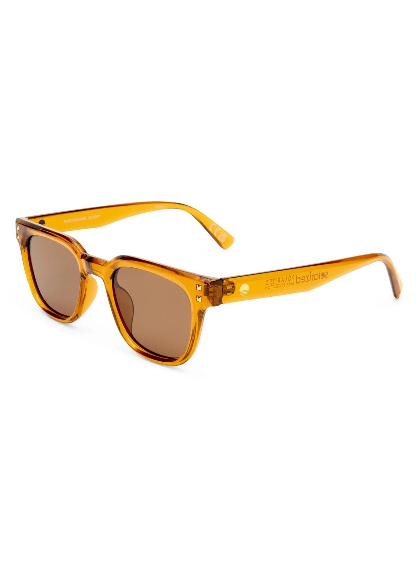 RIVET SQUARE Sunglasses for Men – Vintage-Inspired Square Frame Shades, Lightweight Stylish Eyewear for Everyday Use