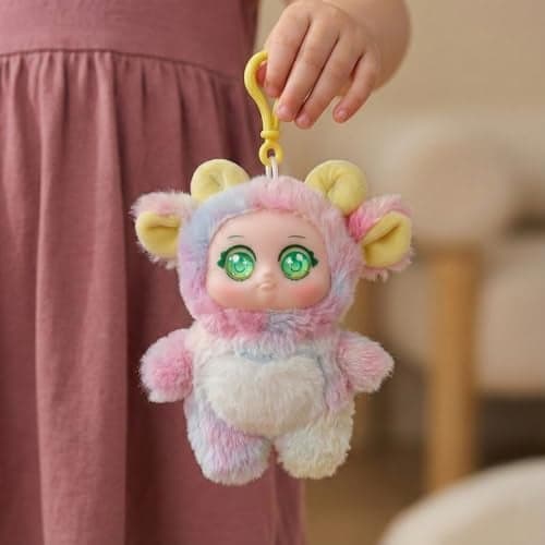 Mirada Sheepiboo Vinyl Face Doll Toy | Soft Cuddly Doll with Adorable Expression for Girls & Kids | Cute Playtime Companion - 15cm