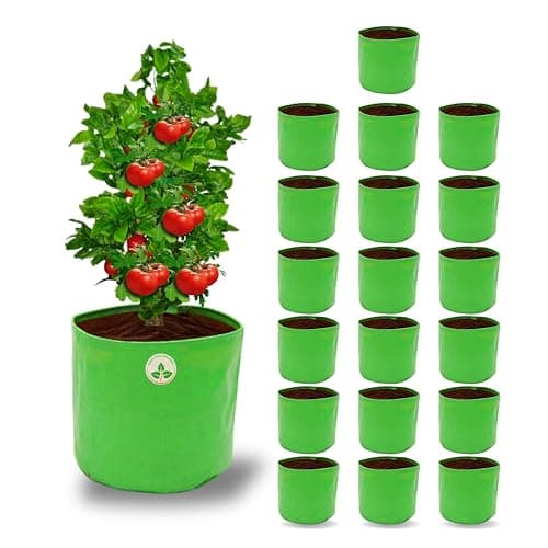 ONLY FOR ORGANIC - HDPE UV Treated Green Grow Bags for Home/Commercial Gardening (Size-9x9 inch) - Pack of 20