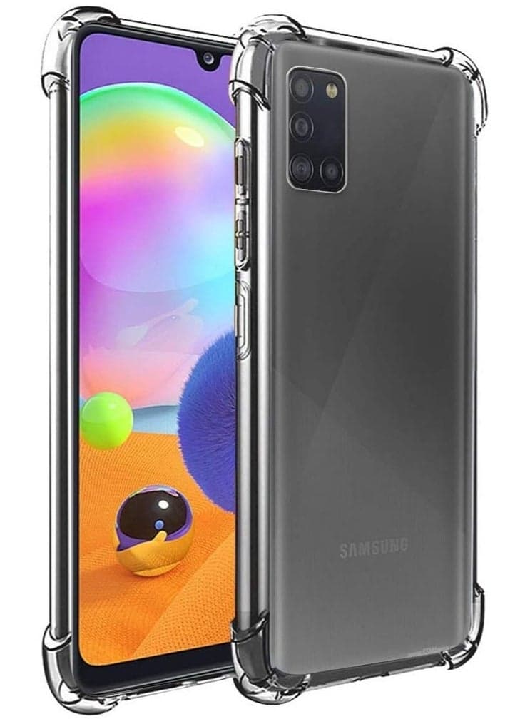 Samsung Galaxy A31 Case Cover Protective Shock Absorption Bumper soft Transparent Case (Clear)