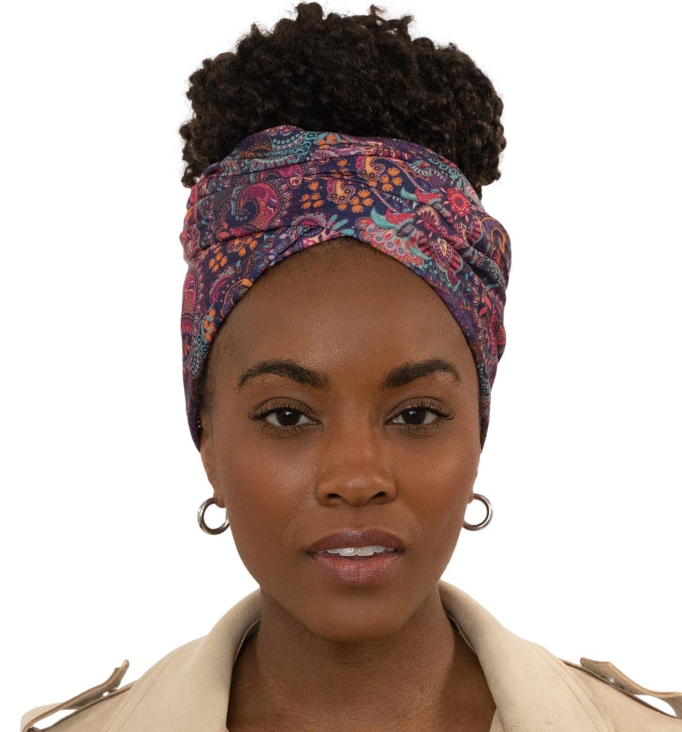 Olivia Sylx Scarf for Black Women - Head Scarf for Women's Hair - African Headwrap, Hair Bandana, Headscarf - Head Coverings, Wraps - Soft & Stretchy Jersey Scarfs