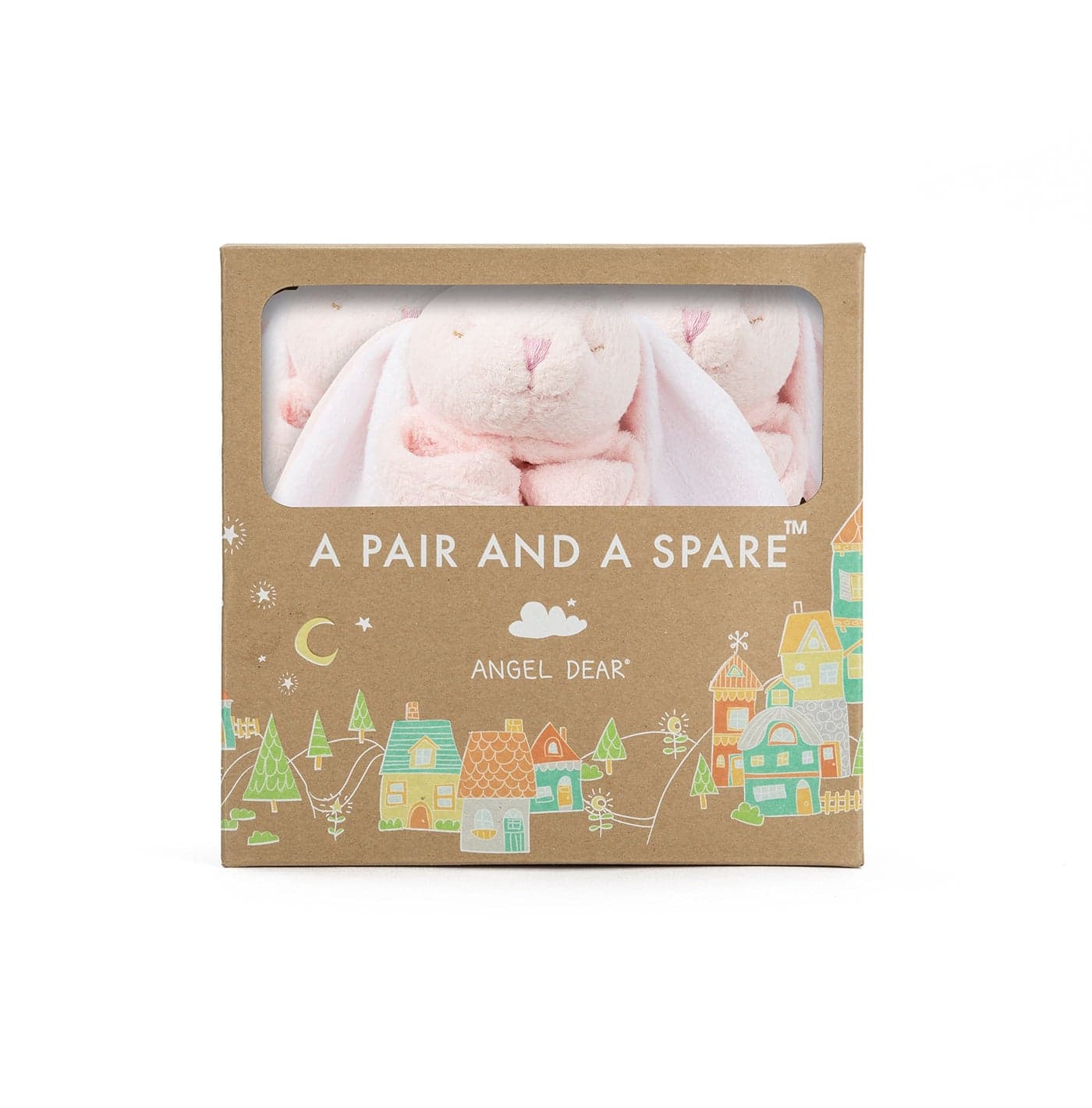 Angel Dear - Pink Bunny, Pair and A Spare Blankie Set