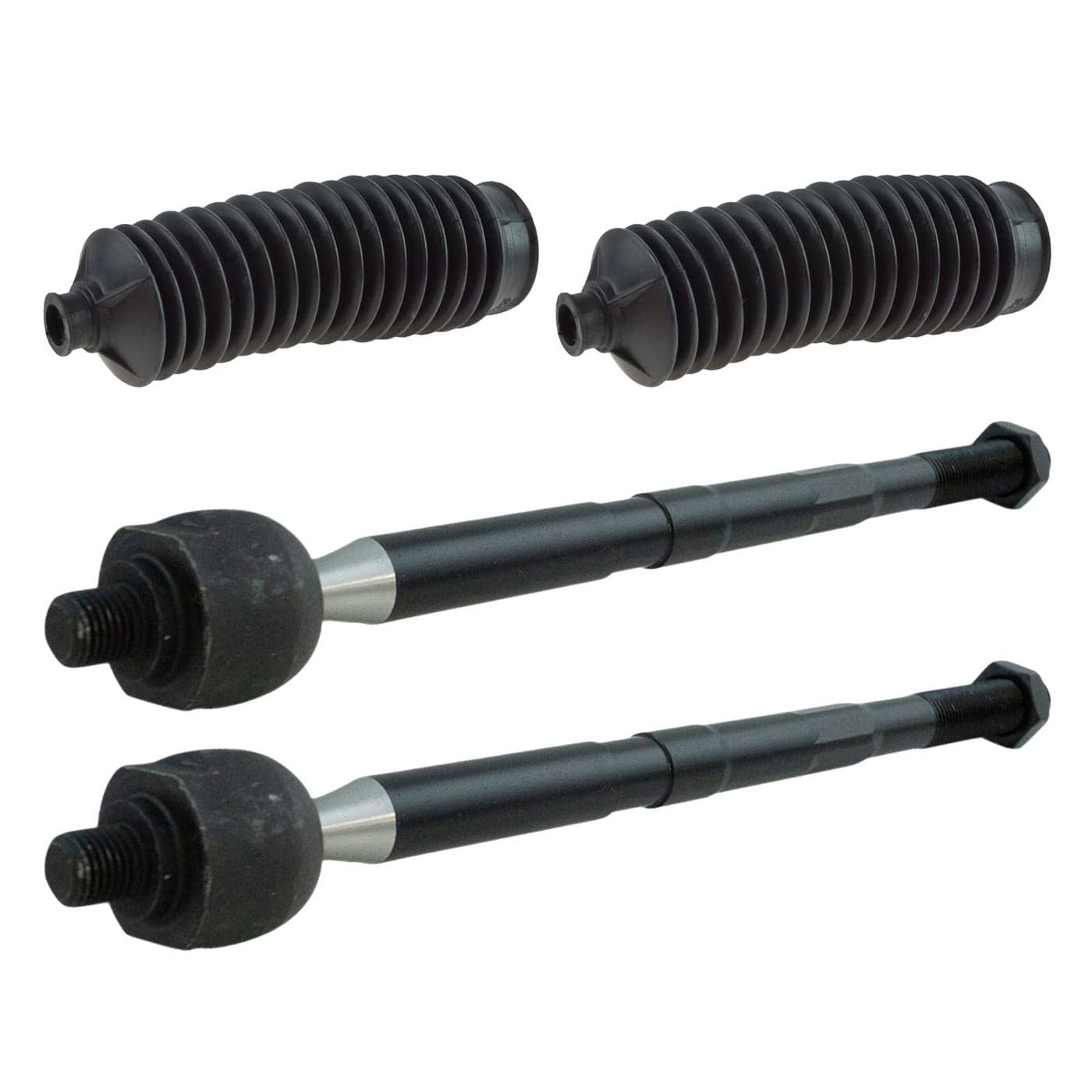 TRQ Front Steering Kit Steering Rack Pinion Bellow Tie Rod Compatible with 20132018 Ford CMax 20132019 Escape 20122018 Focus 20142018 Transit Connect