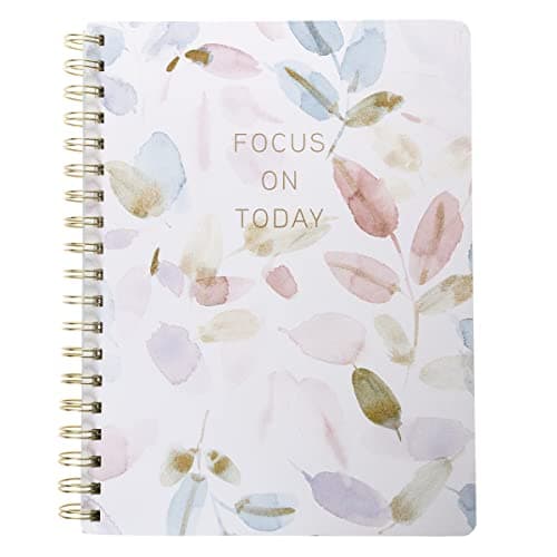 Graphique Vegan Leather Spiral Journal Focus Design 192 Lined Pages Perfect for Taking Notes Lists and More 8 x 10