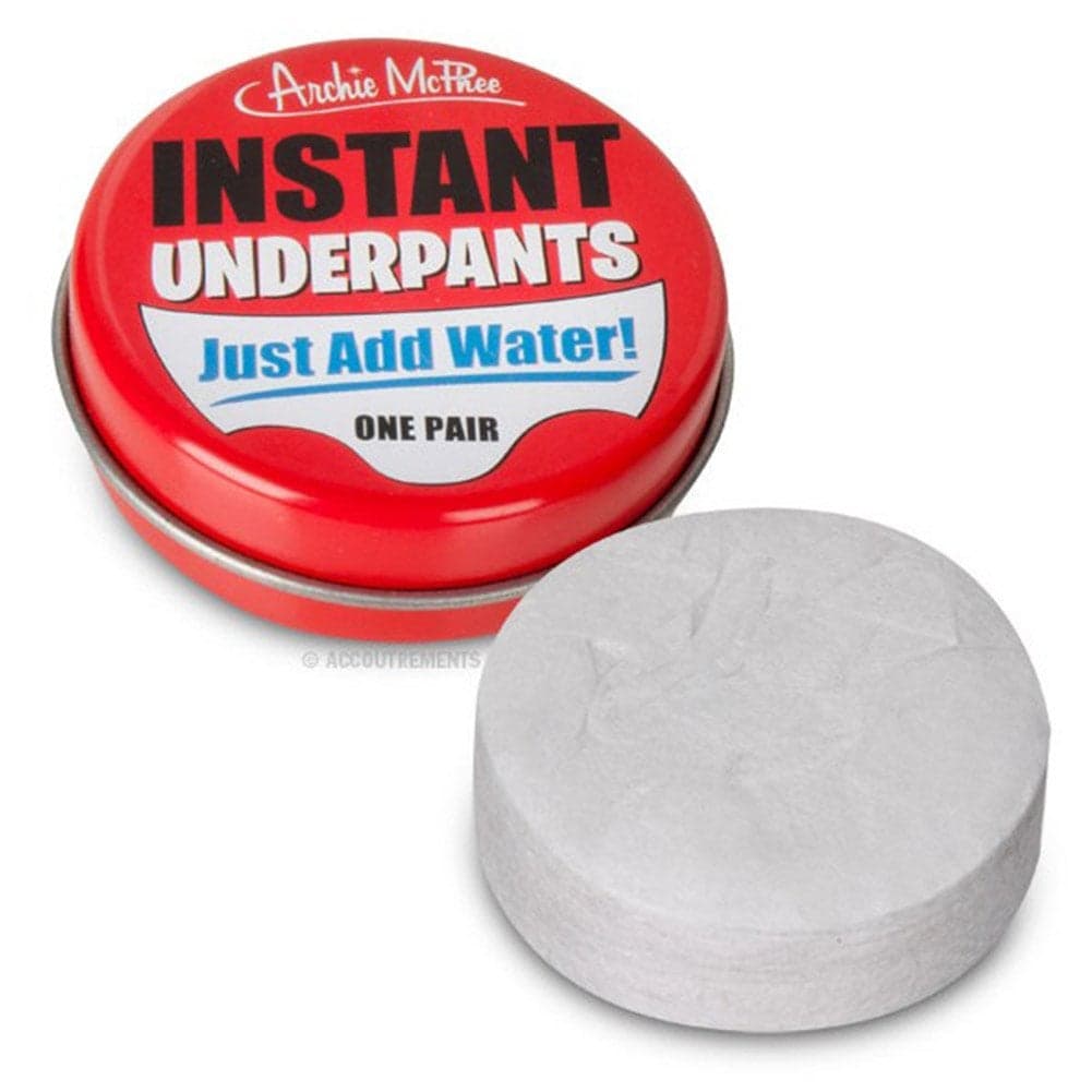 Archie Mcphee Instant underpants Just add water one pair