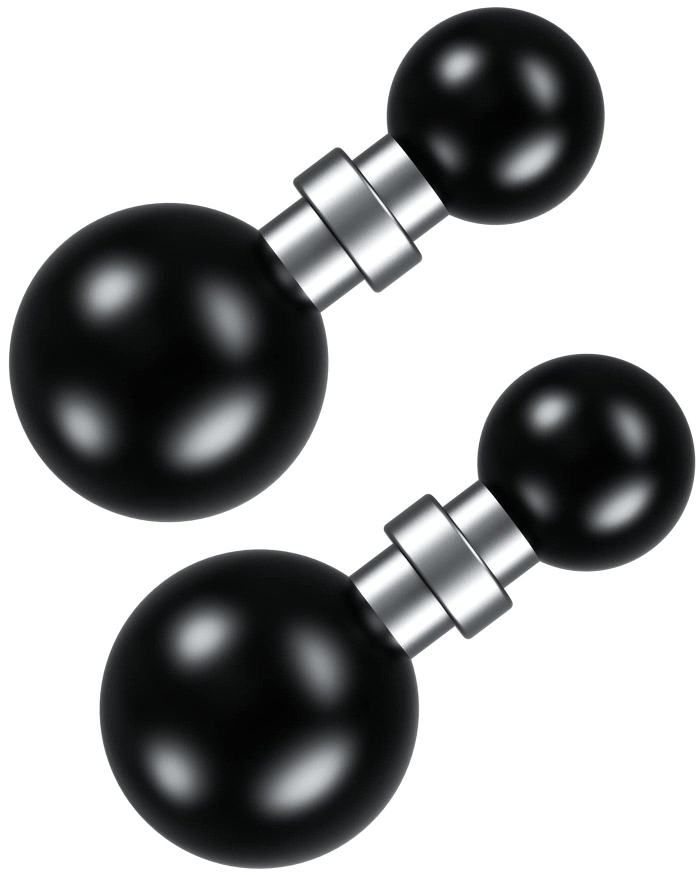 BRCOVAN 2 Pack, 1'' to 17mm Ball Adapter, Compatible with RAM Mounts B Size Double Socket Arm, 17mm Swivel Ball Mounting Pattern Device Bracket