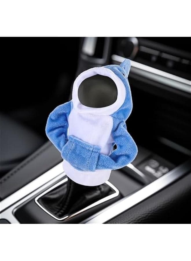 Gear Shift Hoodie, Cute Shark Car Shift Knob Hoodie, Universal Car Gear Shift Cover Automotive Interior Accessory Novelty Gear Shift Decorations Winter Warm Shift Knob Cover Sweater Protector