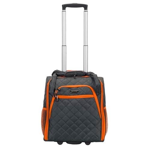 Rockland Melrose Upright Wheeled Underseater CarryOn Luggage Charcoal