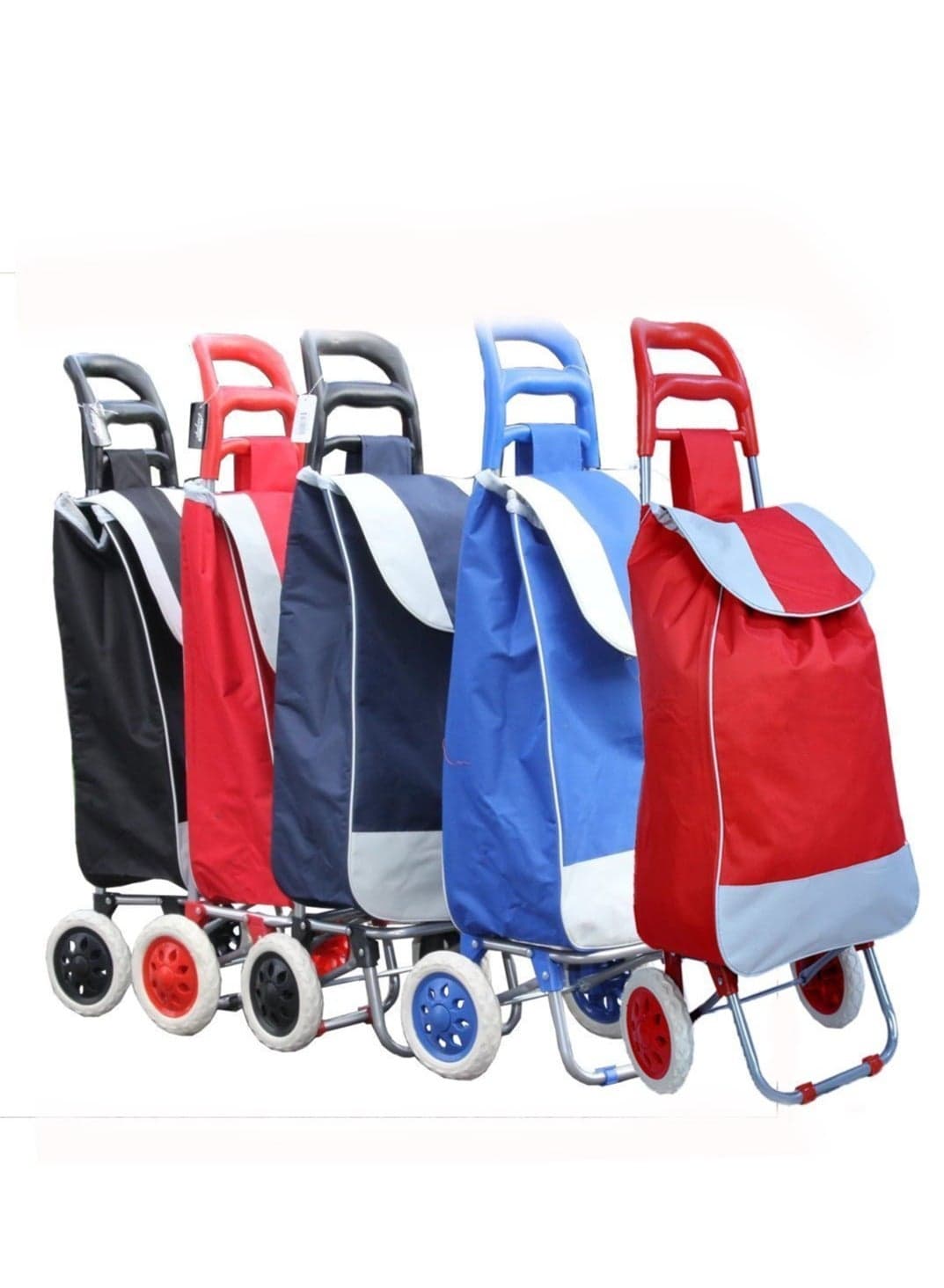 1Pcs Random Color Portable and Foldable Shopping Trolley Bag