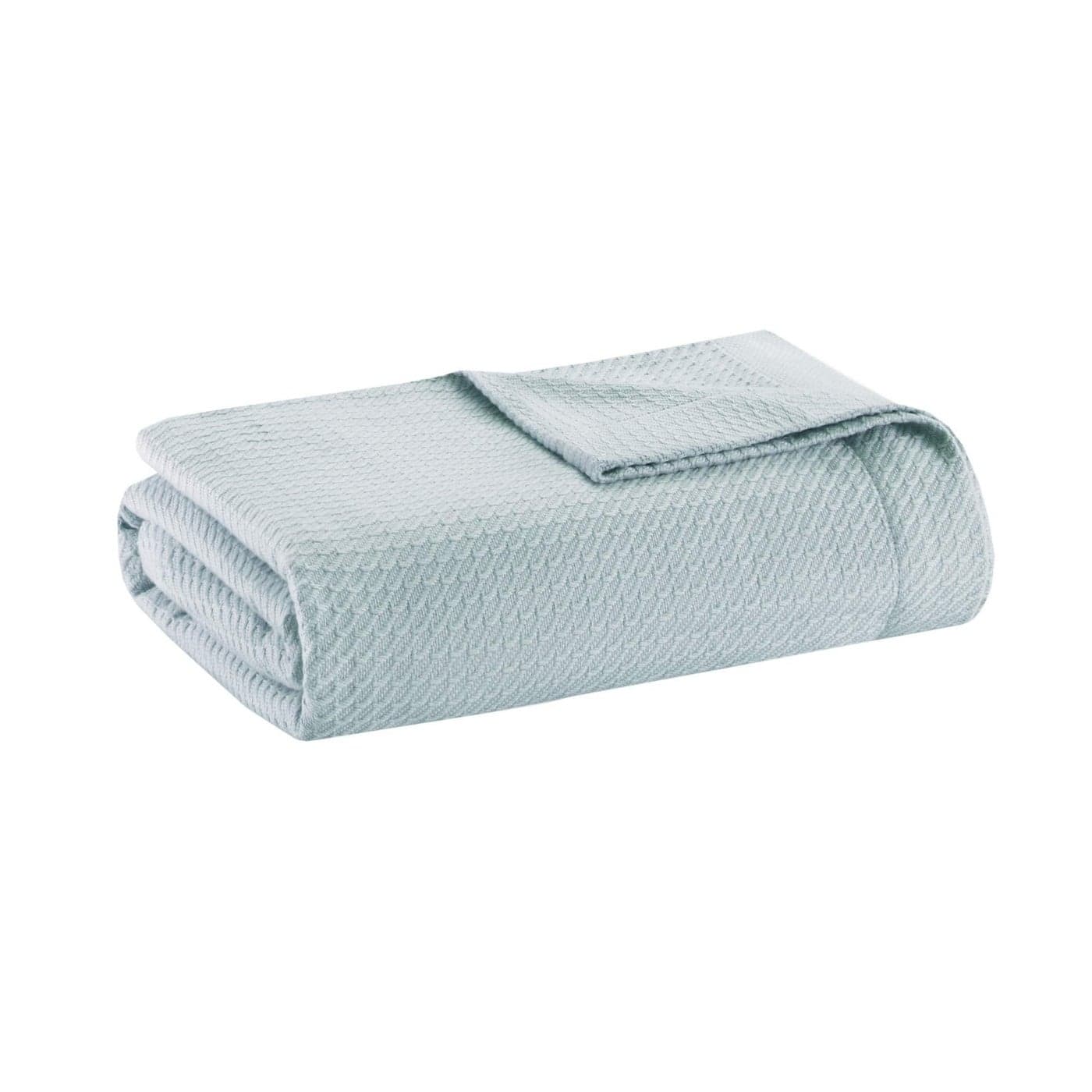 Madison Park Soft Certified 100 Egyptian Cotton Breathable Cozy Blanket Premium Waffle Knit Classic Design Luxury All Season Lightweight Cover for Bed Couch and Sofa Twin Light Blue