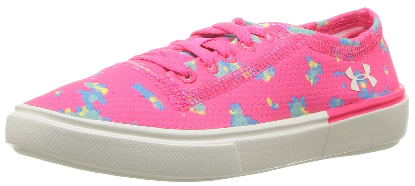 Under Armour Unisex-Child Pre School KickIt2 Printed Sneaker, Penta Pink (600)/Canoe Blue, 3