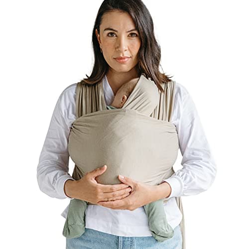 Solly Baby Wrap, Buttery-Soft Baby Carrier Newborn to Toddler 8-25 Lbs., Lightweight & Hands-Free Infant Sling Wrap, Breathable Carrier, Baby Wearing & Postpartum Essential, New Mom Gift, Sage Chequer