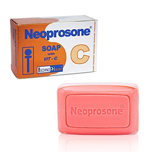 Neoprosone Skin Brightening Soap 282 oz 80 g Hyperpigmentation Soap Cleansing Bar Fade Dark Spots on Knees Elbows Face Private Areas with Vitamin C and Castor Oil