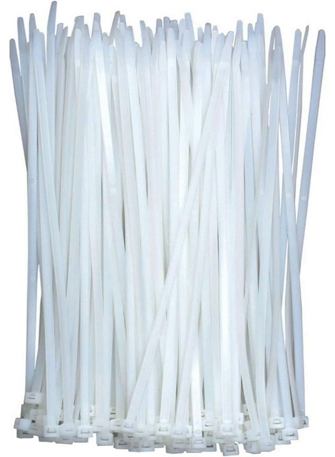 Cable Ties White (100 Pack), Wire Ties With Tensile Strength, Self-Locking Heavy Duty Nylon Plastic Zip Ties Wraps For Office, Household And Outdoor