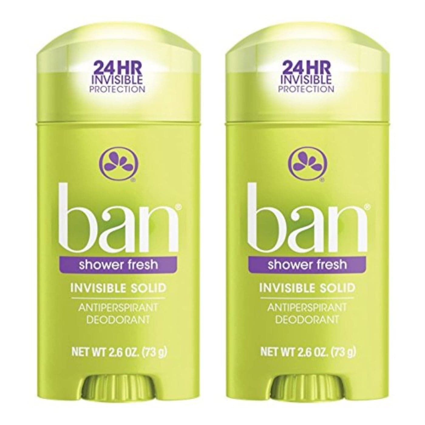 Ban Deodorant 26 Ounce Invisible Solid Shower Fresh 76ml 2 Pack