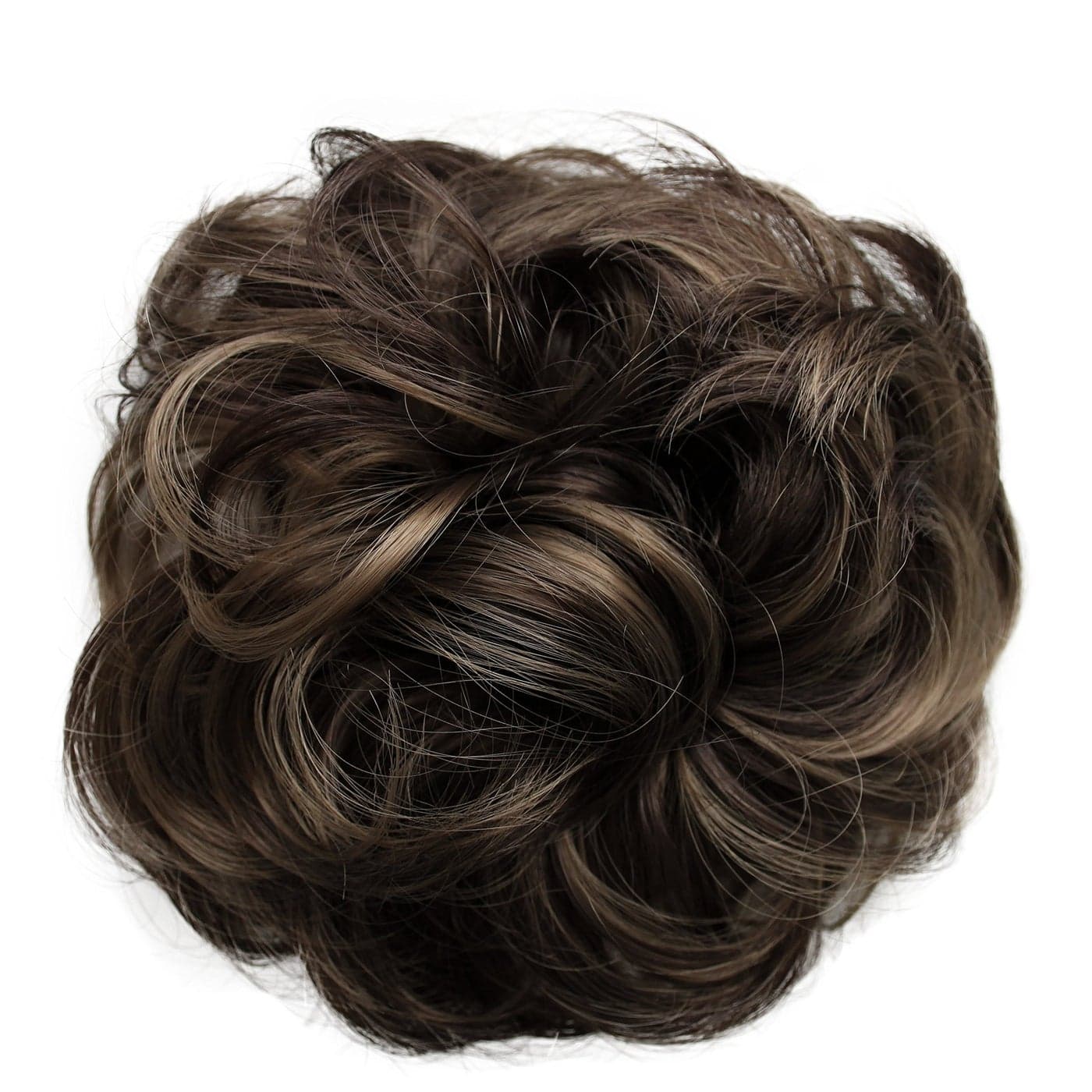 CAISHA Messy Scrunchie Bun Voluminous Wavy Hairpiece Heatresistant Synthetic Fibres Brown Mix G34A
