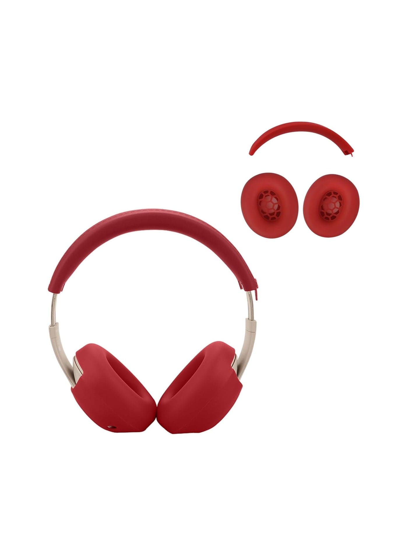 Silicone 2-in-1 Protective Case Set for Beats Studio Pro, Scratch-Resistant Earpad Covers/Zipper Headband Cover,