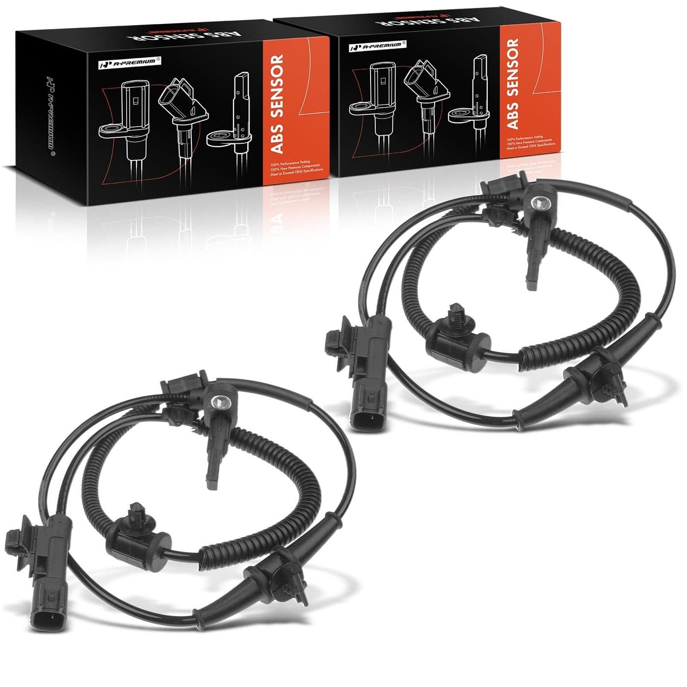 APremium ABS Wheel Speed Sensor Compatible with Chevy Buick Models Verano 20122017 Cruze 20112014 Orlando 2012 Volt 20112015 Front Driver and Passenger Side 2PC Set Replace 12842463