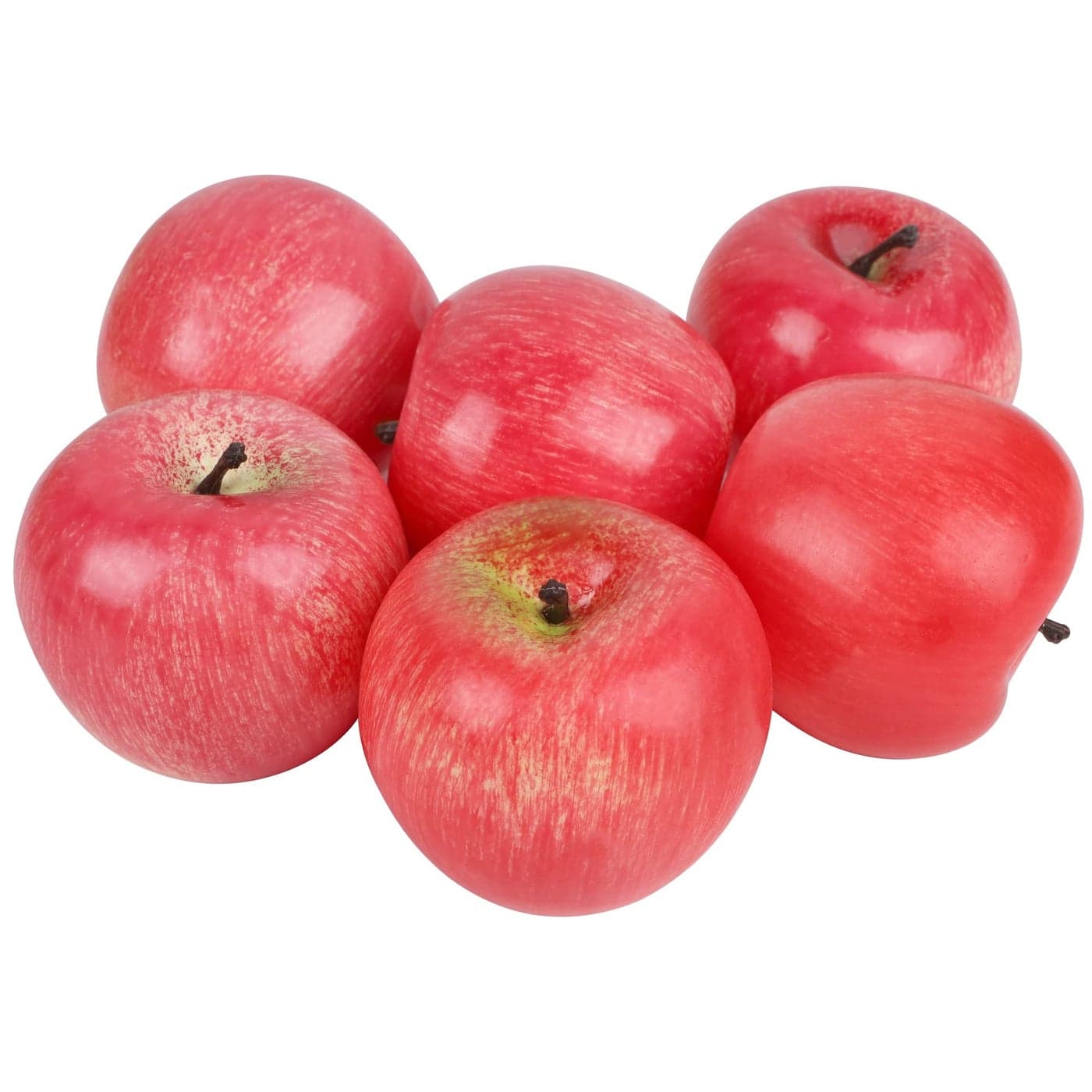 Cllayees Fake Fruit Artificial Apples Set of 6 Decorative Fruit Lifelike Faux Apples Realistic Fruits Apple Decorations for Kitchen Realistic Fake Fruits Party Props Home Decor