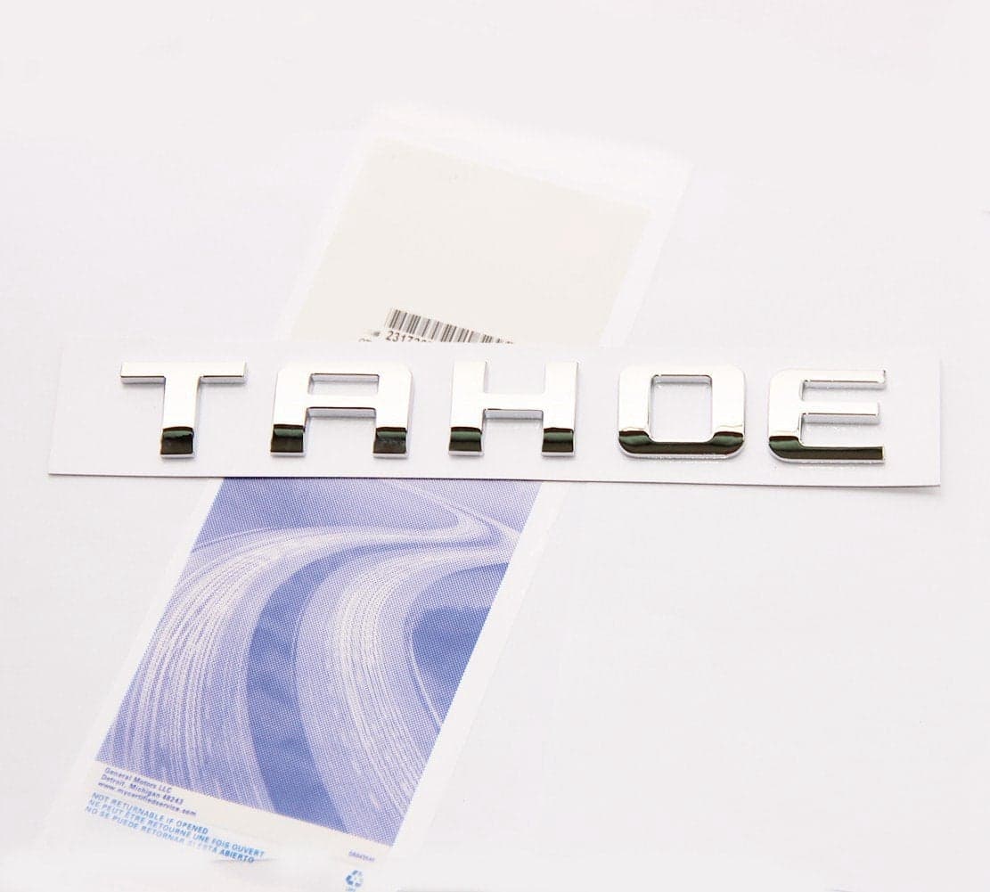 Yoaoo 1x OEM Tahoe Emblems Letter Badge Compatible with for Tahoe Glossy 20072019 Chrome