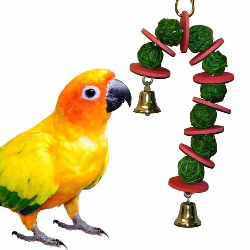 Super Bird Creations SB186 Vine Ball Candy Cane Bird Toy SmallMedium Bird Size 9 x 4