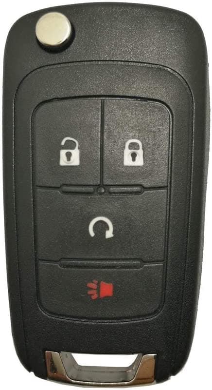 Folding Flip Replacement Key fob Cover Case fit for Chevy Malibu Cruze Equinox Sonic Camaro Impala Trax TerrainKeyless Entry Key Fob Shell