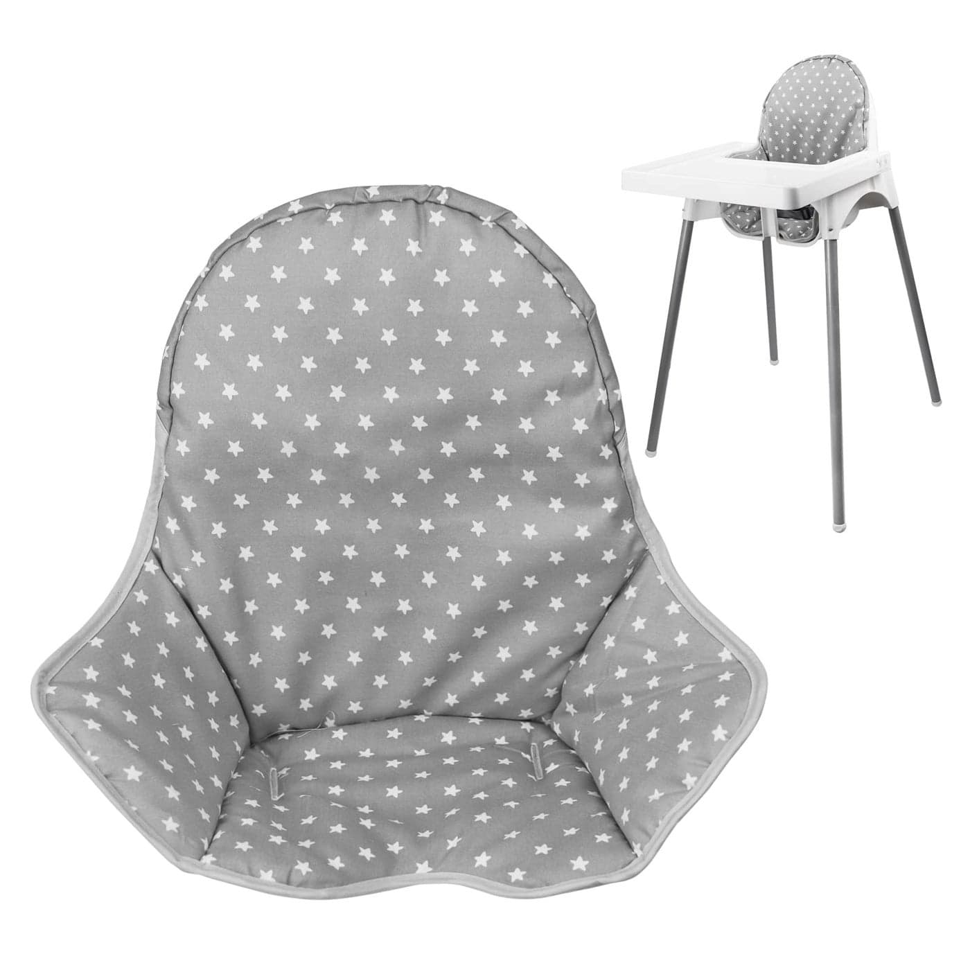 Twoworld High Chair Cushion for IKEA Antilop Highchair Baby High Chair Seat Cover Liner Mat Pad Cushion for IKEA Antilop High Chair Fashion Gray