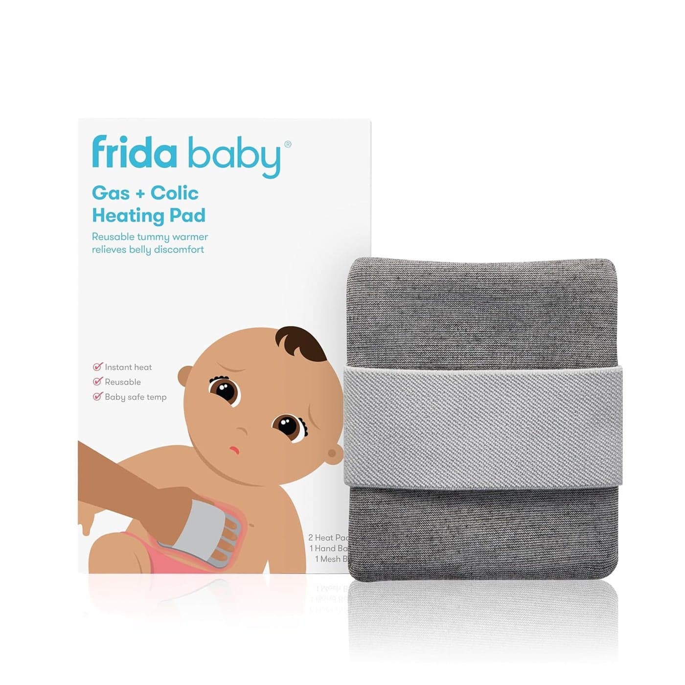 Frida Baby Gas Colic Heating Pad for Natural Belly Relief Gentle Heat to Relax Soothe Bellies Instant Tummy Warmer Soothe Colic Discomfort