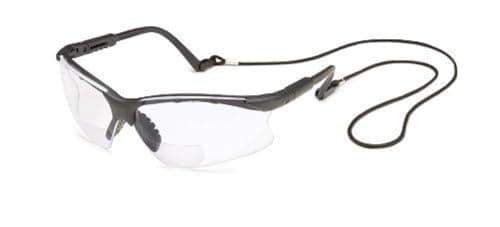 Gateway Safety 16MC15 Scorpion MAG Safety Glasses, 1.5 Diopter Magnification, Clear Lens, Black Frame