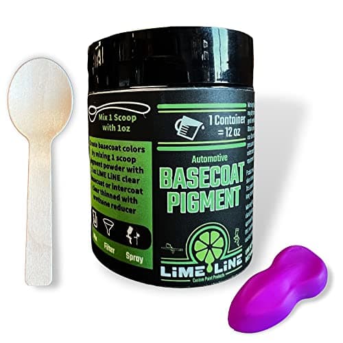 LiME LiNE Base Coat Maker Pigment Powder, Automotive Grade, Basecoat (Bright Purple)