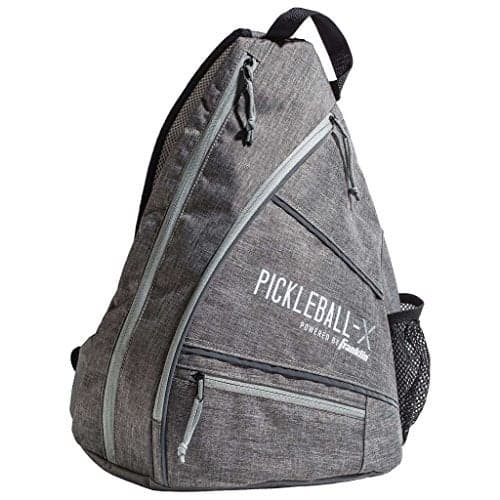 Franklin Sports Pickleball Bags - Pickleball Sling Bag Backpack for Gear + Equipment - Bag for Men Women - Holds Paddles, Balls + Accessories - Gray