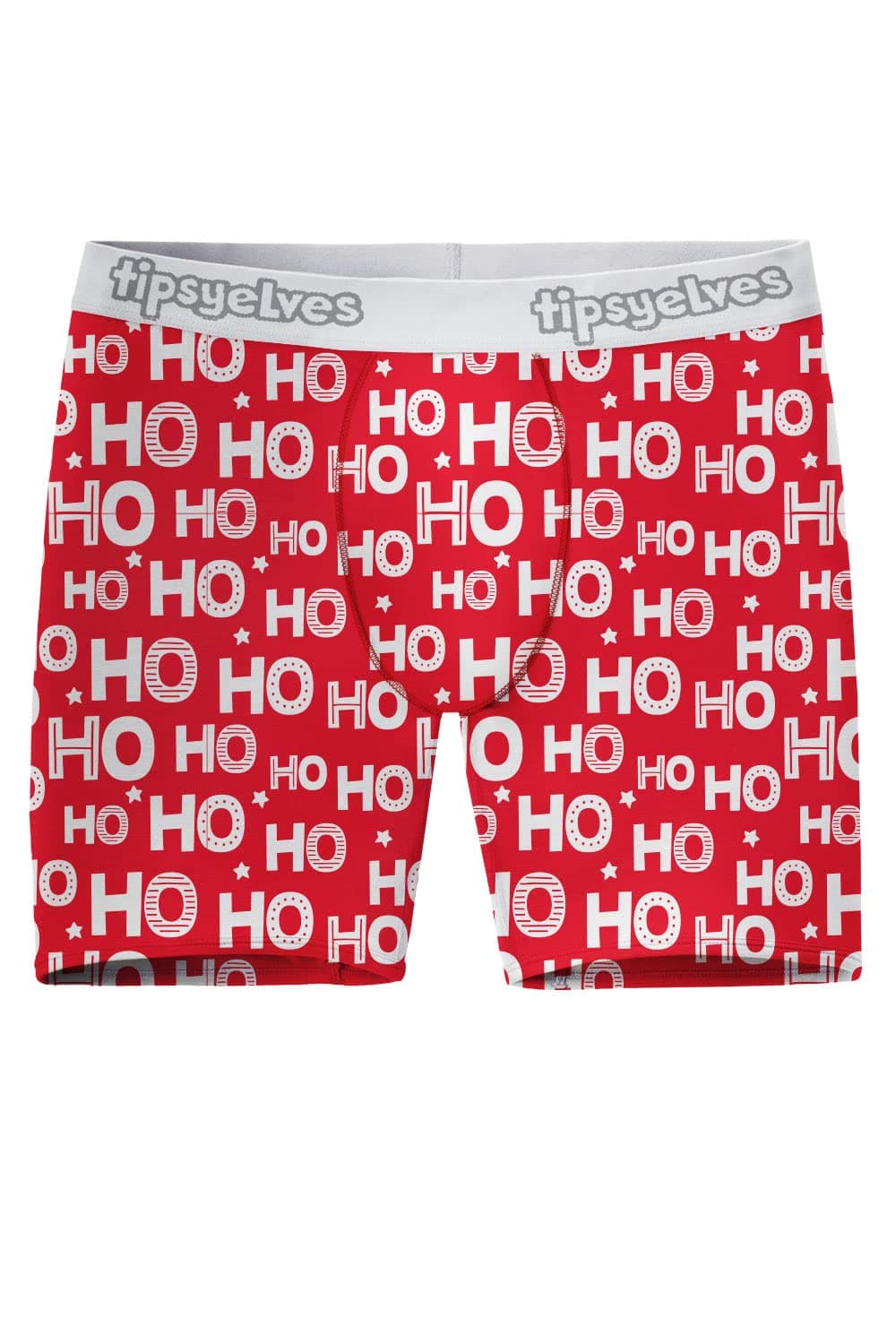 Tipsy Elves Men's Ho Ho Ho Xmas Boxer Briefs - Christmas Underwear: L