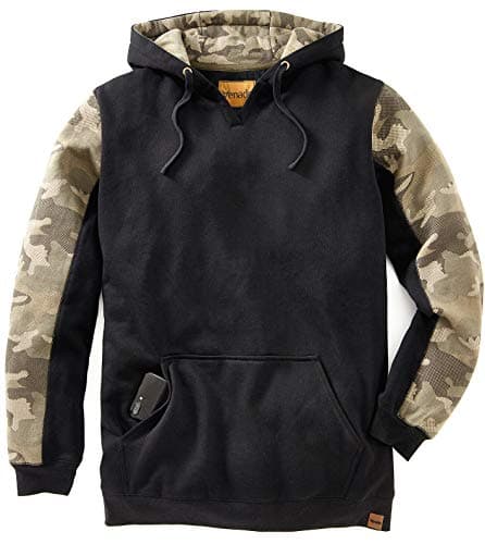 Venado Camo Hoodie for Men - Outdoor Recreation Clothing (X-Large, Black)