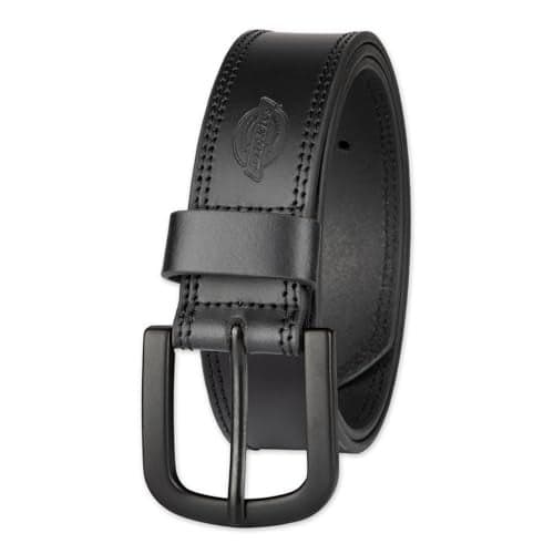 Dickies Men's Leather Belt – Durable Casual Style, Regular & Big and Tall Sizes, Black, 46