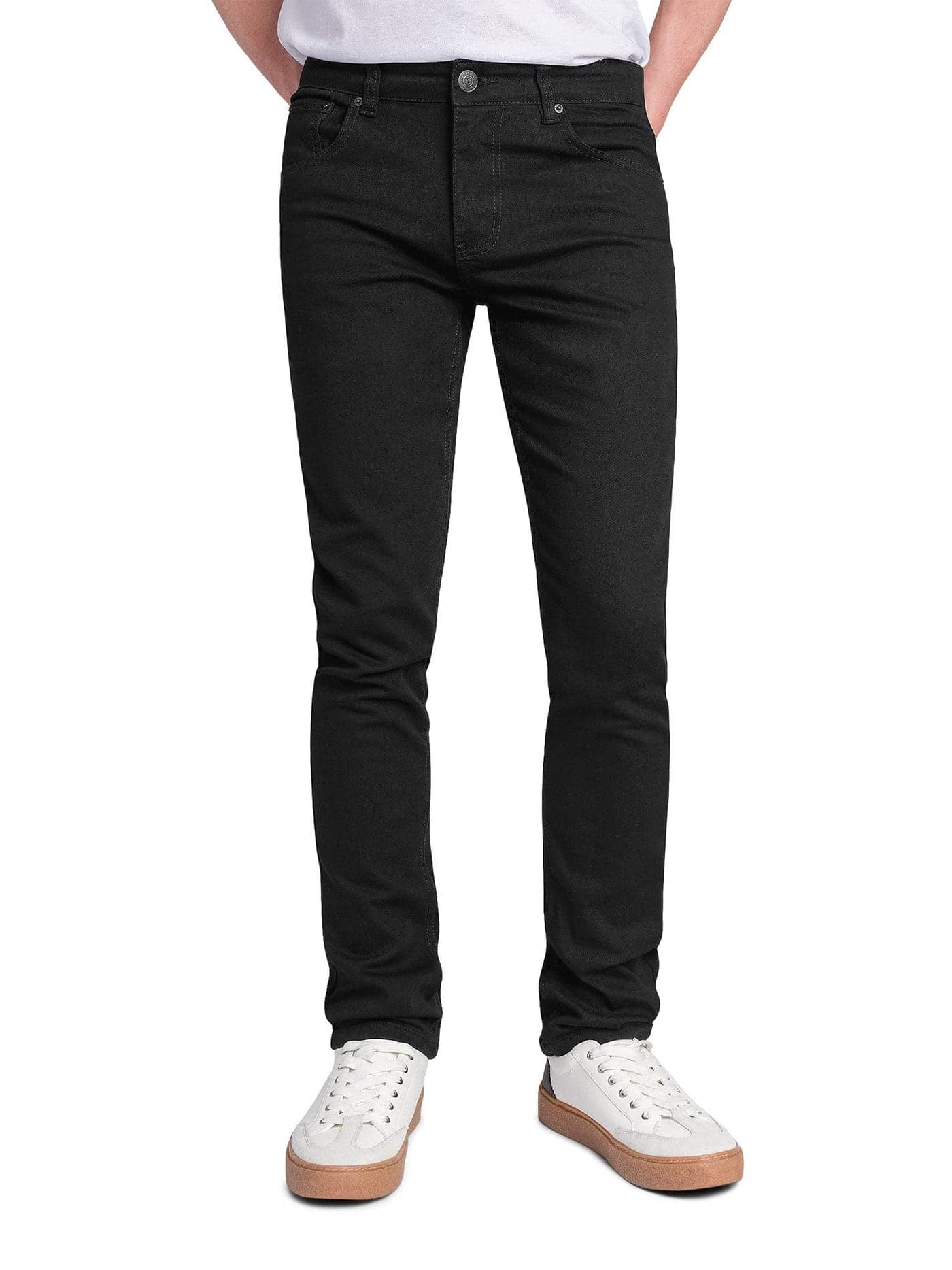 VICTORIOUS Mens Skinny Fit Color Stretch Jeans DL937 Black 2830