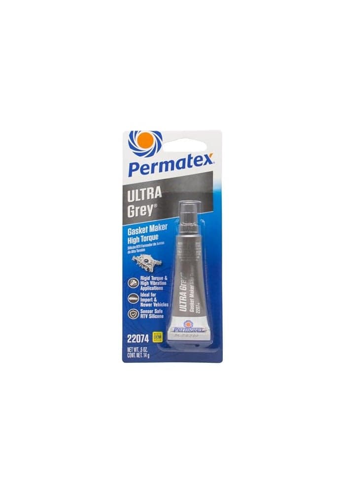 Permatex 22074 Ultra Grey Rigid HighTorque RTV Silicone Gasket Maker 05 oz