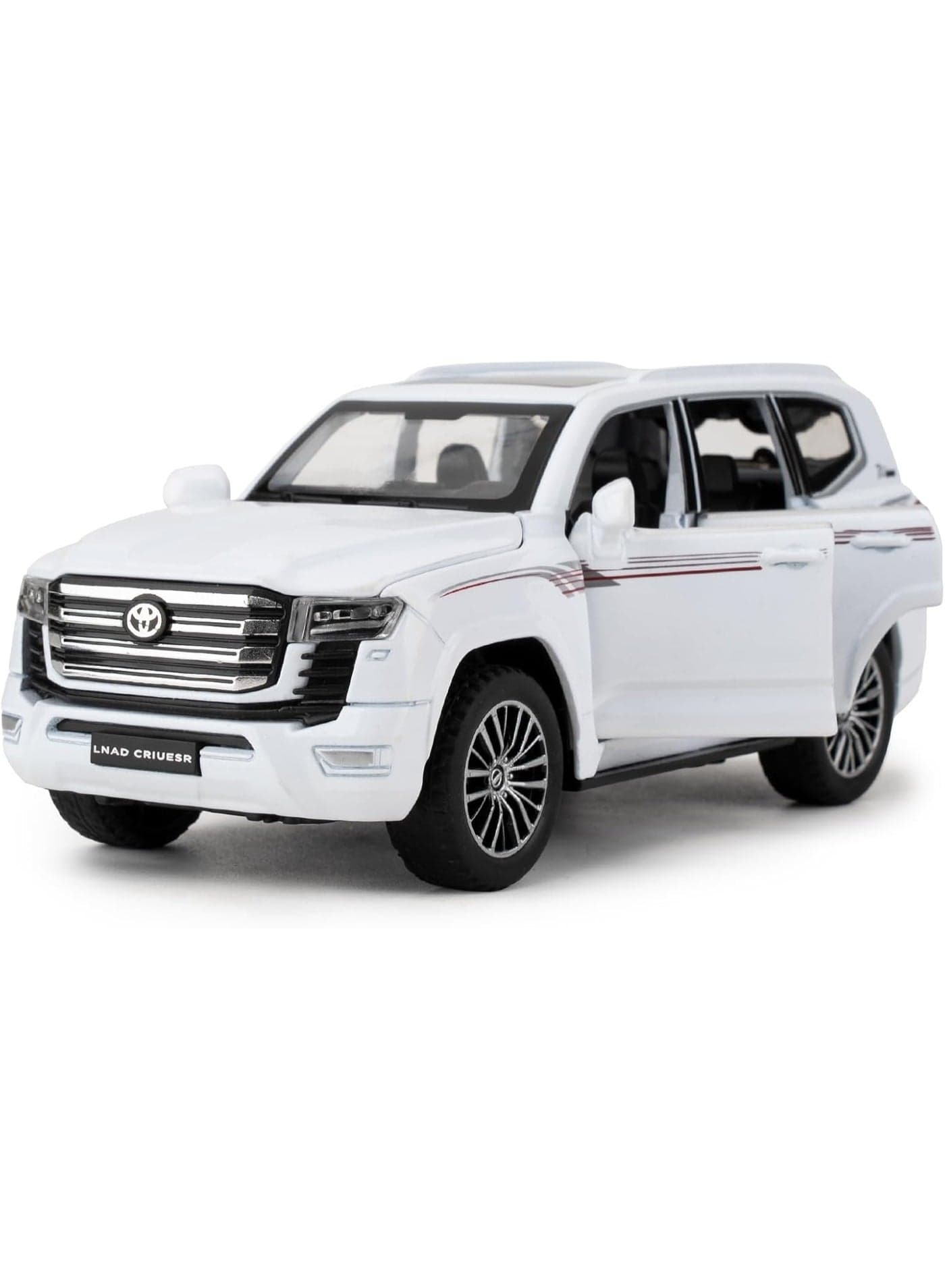 1/32 Die-Cast Toy Car Model, Collectible Zinc Alloy Pull Back Car Toy With Lights And Sounds, Suitable For Adult Boys And Girls, Decorative Gift, White