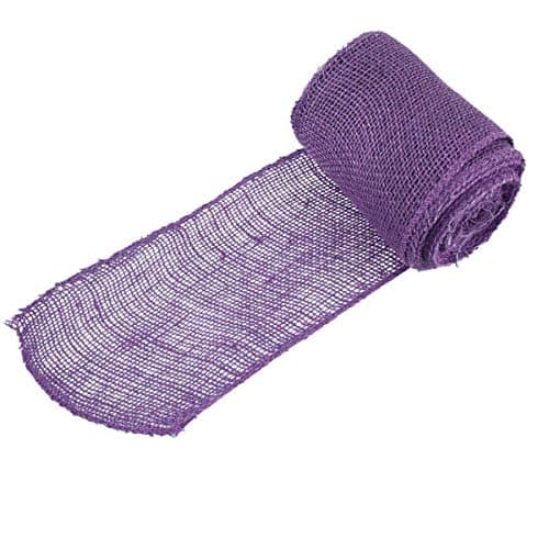 JubileeYarn Burlap Jute Craft Ribbon 55 x 10 Yards Purple 1 Roll