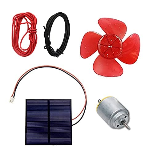 Electronic Spices Mini Solar Kit (70 x 70 Solar + 4inch fan blade + 2m wire + motor) for Electronic projects