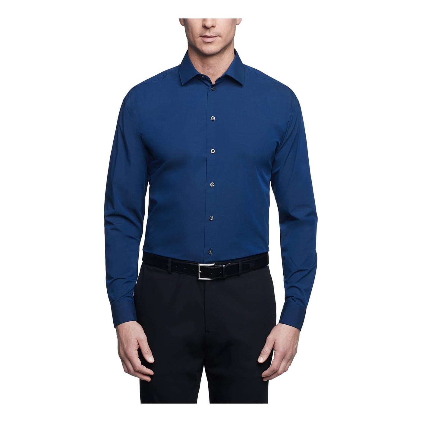 Unlisted by Kenneth Cole mens Regular Fit Solid Dress Shirt Medium Blue 15 155 Neck 32 33 Sleeve Medium US