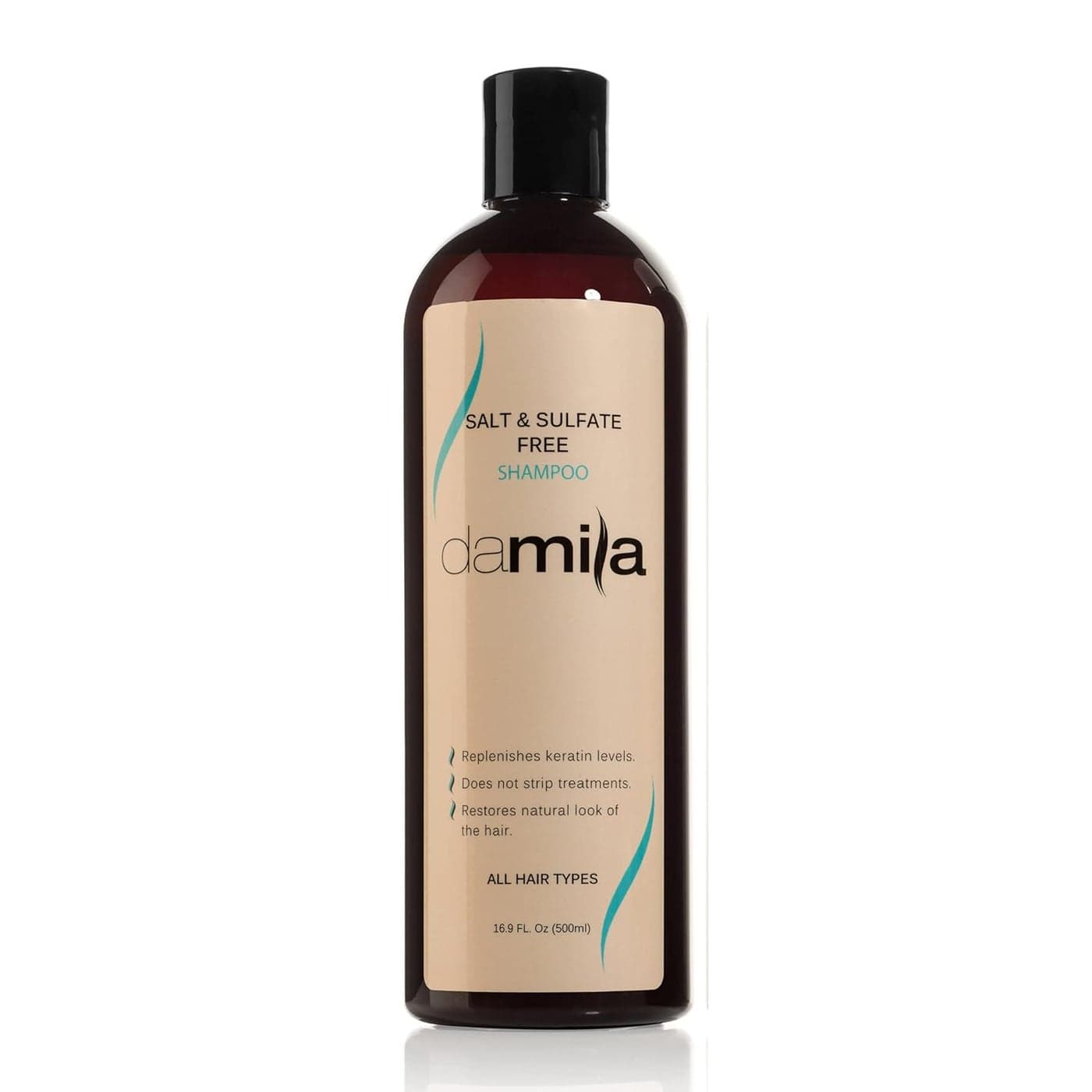 Salt & Sulfate Free Shampoo for Keratin and Color Treated Hair - Perfect for Damaged, Frizzy, Curly or Dry Hair (16.9 Fl Oz)