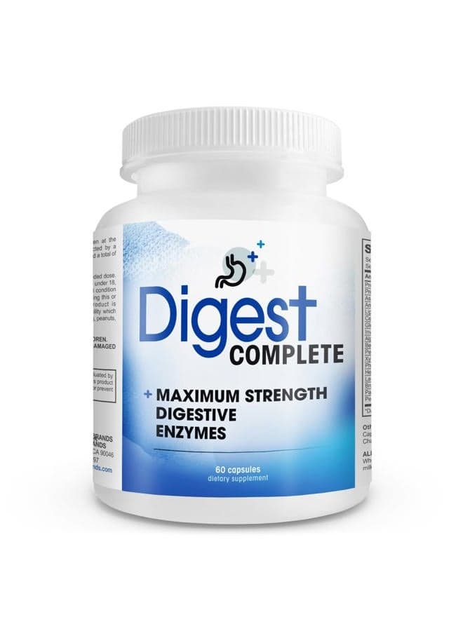 Digest Complete 2-in-1 Probiotic Digestive Enzymes, 60 Capsules
